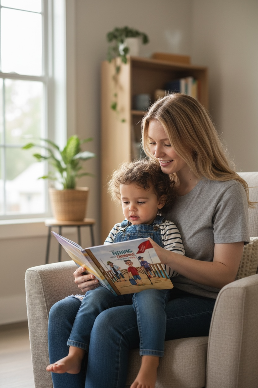 Going Fishing with My Grandpas Bilingual Children's Picture Book (Ages 3-8)