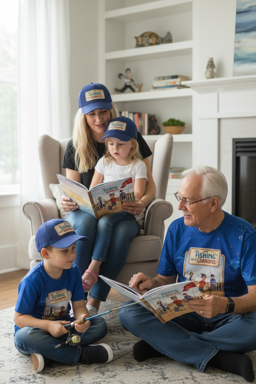 Grandpas Fishing Boys' Caps/Grandma Cookie Books